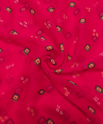 Chiffon Bandhani Fabric